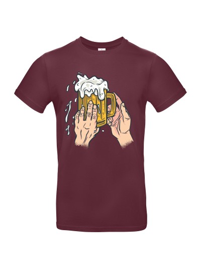 Bierglas Bier streicheln Herren T-Shirt | grobejungs.de