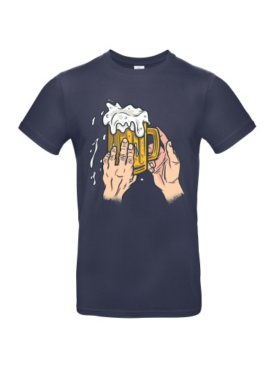 Bierglas Bier streicheln Herren T-Shirt | grobejungs.de