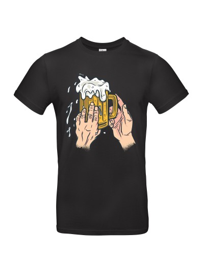 Bierglas Bier streicheln Herren T-Shirt | grobejungs.de