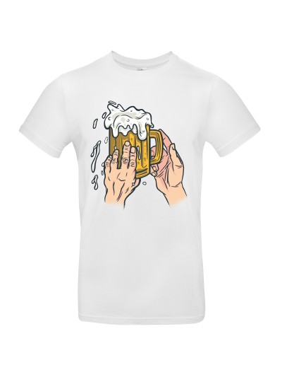 Bierglas Bier streicheln Herren T-Shirt | grobejungs.de