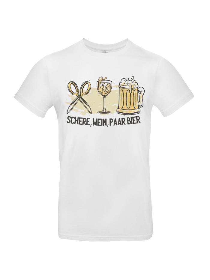 Schere - Wein - Paar Bier Herren T-Shirt | grobejungs.de