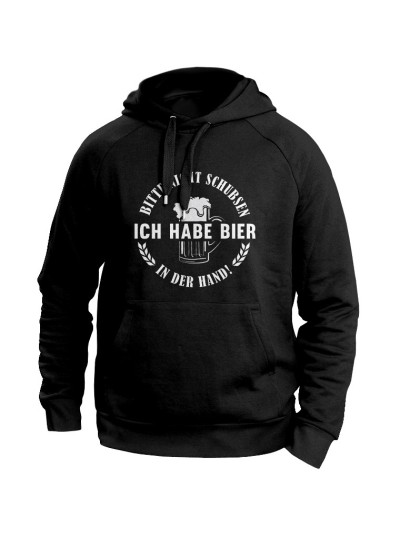 Bitte nicht schubsen Hoodie Motivhoodie