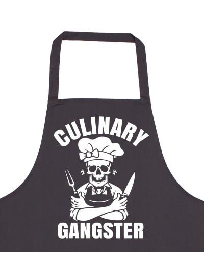 Culinary Gangster Grillschürze mit Totenkopf