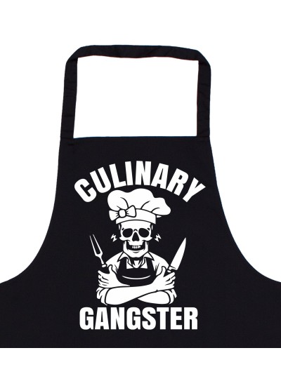 Culinary Gangster Grillschürze mit Totenkopf