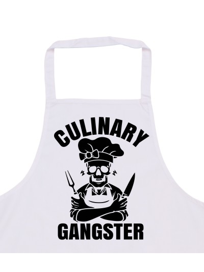 Culinary Gangster Grillschürze mit Totenkopf