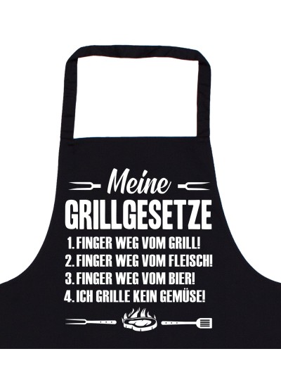 Meine Grillgesetze Grillschürze lustige Kochschürze für Männer