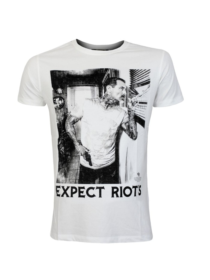 Yakuza Premium Expect Riots T-Shirt weiß YPS3617A