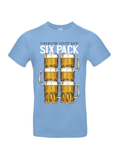 Herren T-Shirt Check out my Six Pack Bier | grobejungs.de