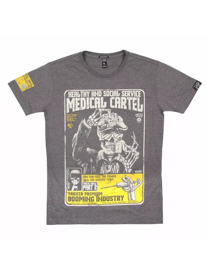 Yakuza Premium T-Shirt Medical Cartel YPS3206 Grau Herren
 YPS3206