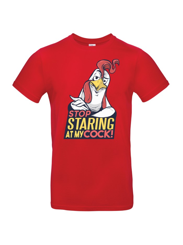 Herren T-Shirt Stop Staring At My Cock | grobejungs.de