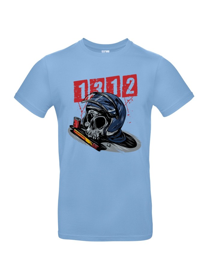 Herren T-Shirt Skeleton Helmet 1312 | grobejungs.de