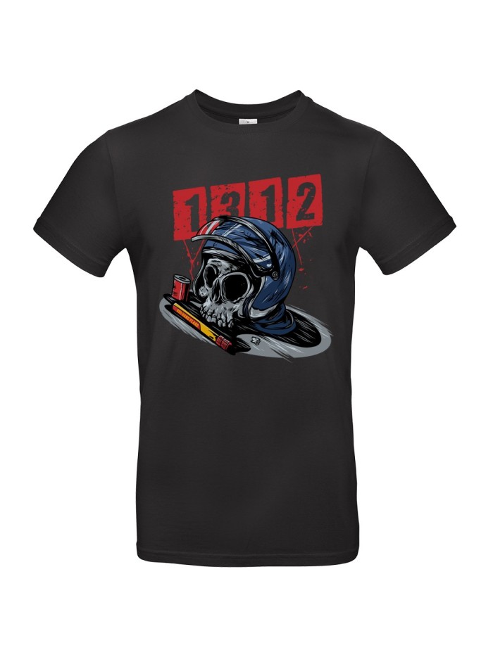 Herren T-Shirt Skeleton Helmet 1312 | grobejungs.de