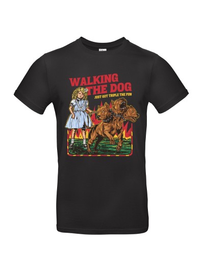 Herren T-Shirt Walking The Dog Steven Rhodes | grobejungs.de