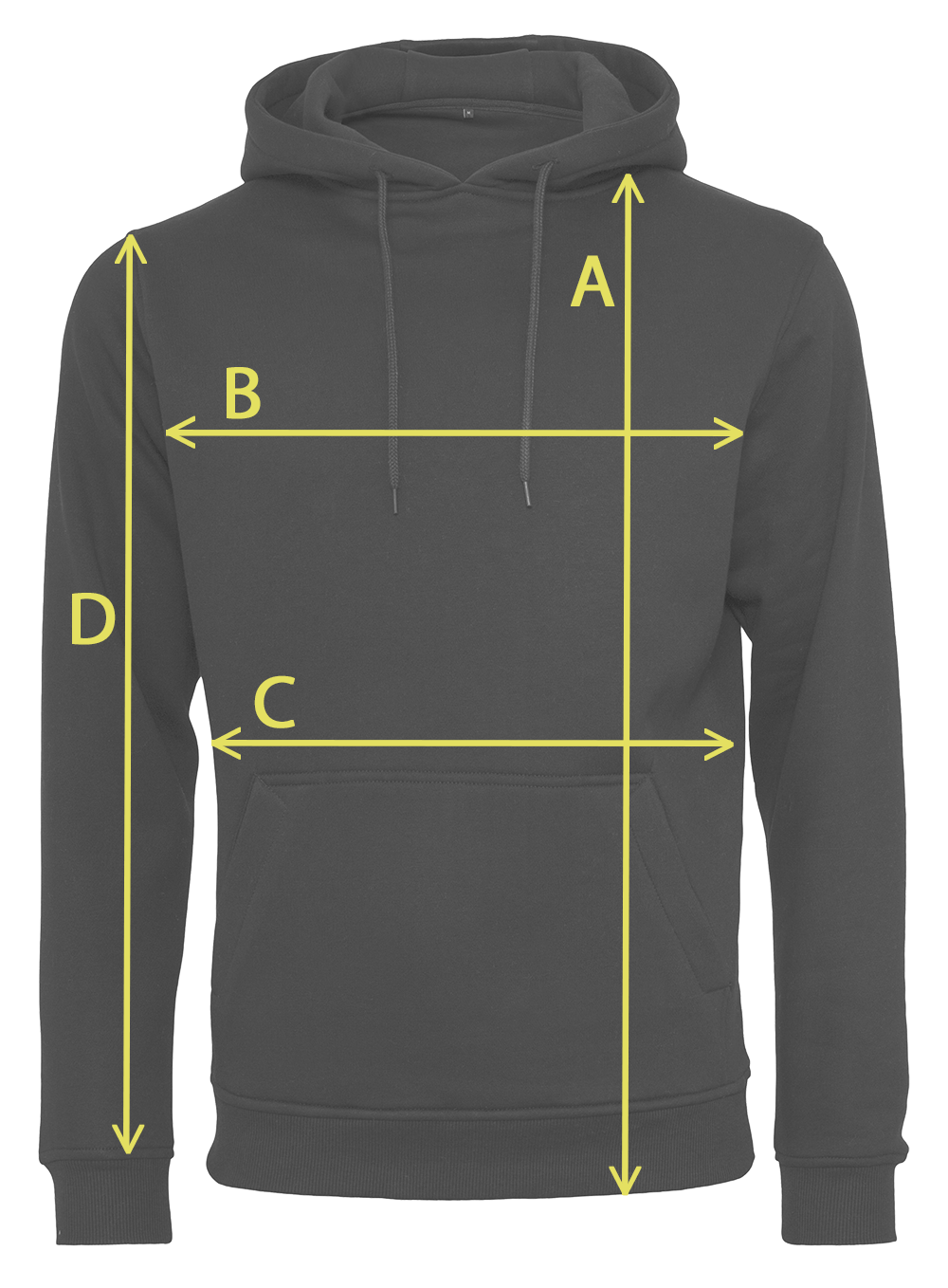 Größentabelle Hoodie